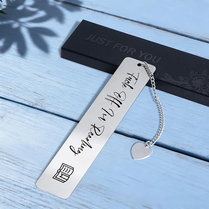 Funny Bookmarks for Women, Christian Gifts for Women Readers, Metal Bookmark for Book Lovers, Christmas & Birthday Gifts for Her, Best Friend, Sister, Wife, with Gift Box, I'm Reading