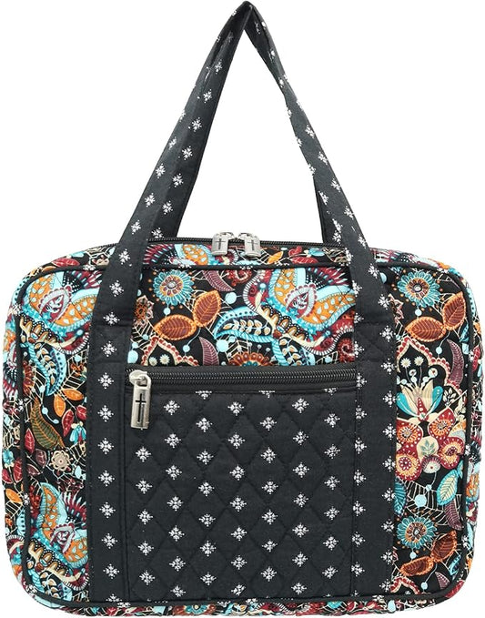 DIWI Quilted Bible Cover Extra Large Sizes 11.25 X 8.25 X 2.75 Inches Bible Tote Good Book Case (XL, C2 Jungle Secret)