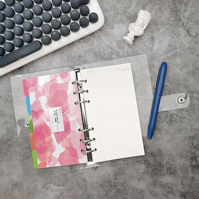 Zelten 1 Pack A6 45 Sheets/90 Pages FavoritesLoose Leaf Punched Paper Refills Paper for 6 Hole Binder Personal Organizer Diary Notebook Refillable Planner