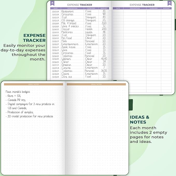 Clever Fox Budget Book 2.0 – Simple Budgeting Planner for Beginners – Financial Notebook with Money Spending, Debt & Bill Tracker (Dark Green)