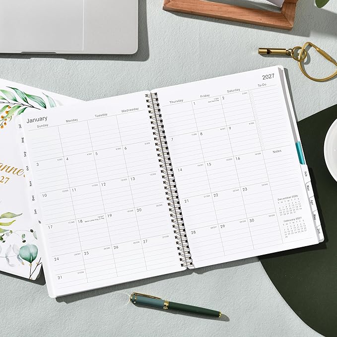 Planner 2026-2027 - 9" x 11" Planner 2026-2027 Weekly and Monthly, from JUL. 2026 to JUN. 2027, 26-27 Academic Planner with Tab, Twin-Wire Binding, Inner Pocket