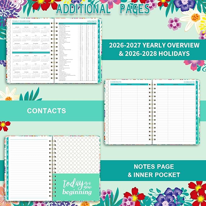 Planner 2026-2027 - Planner 2026-2027 Daily Weekly and Monthly, July 2026 - June 2027, 6.3’’ × 8.4’’, Inner Pocket, Hardcover, Perfect Daily Organizer