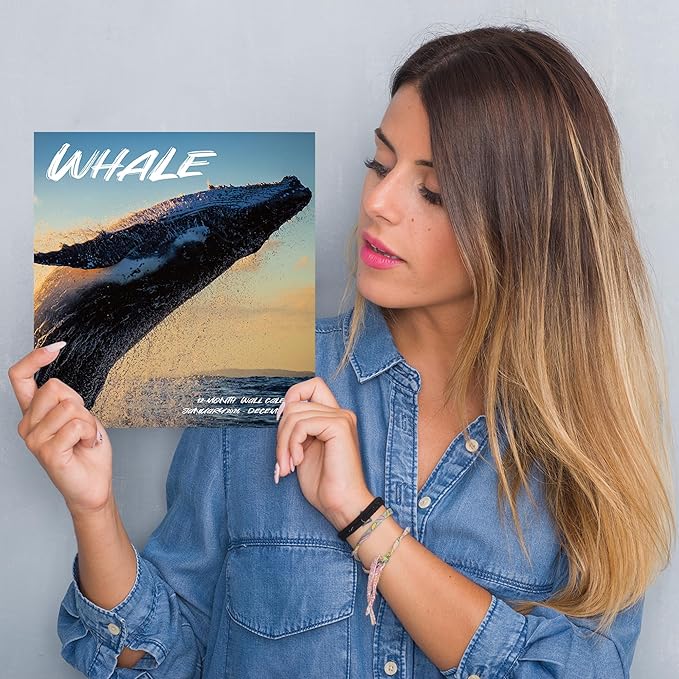 2026 Wall Calendar,Whale Calendar 2026 Monthly Wall Calendar, 12" x 24" Open,Family Planner Calendar Organizer with Whale Images