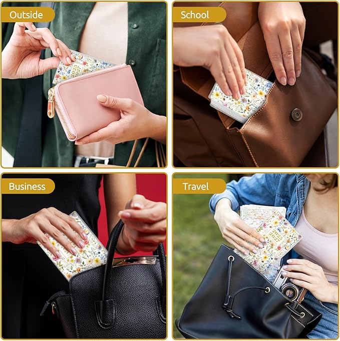 KONVINIT Pocket Calendar 2025-2027, Floral 2025-2027 Monthly Planner - 3.7" x 6.7" - Runs from July 2025 Until December 2027, 2026 Pocket Calendar with PVC Cover for Student, Women, Office Supplies