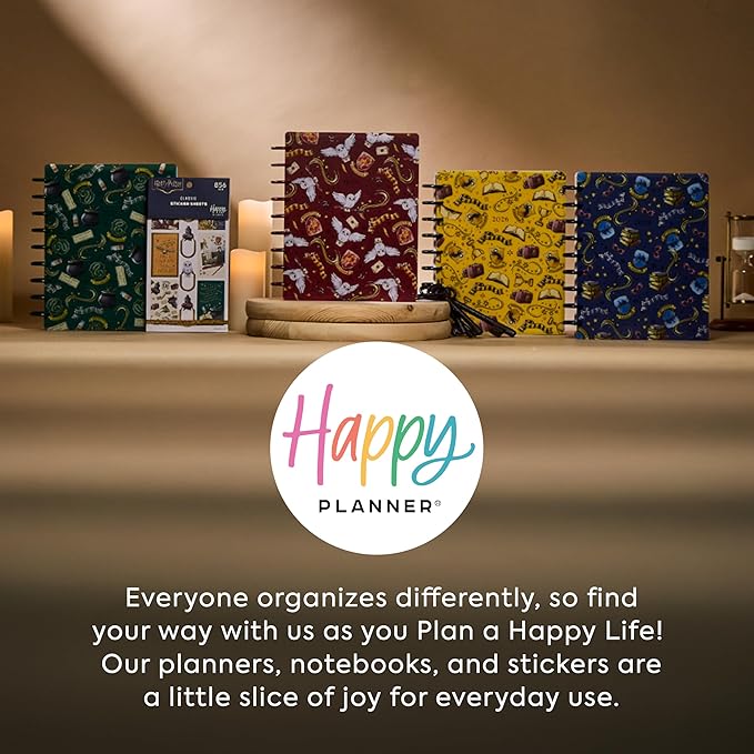 Happy Planner Harry Potter Disc-Bound 12-Month January–December 2026 Planner, Classic Size, Vertical Layout, Slytherin Magic