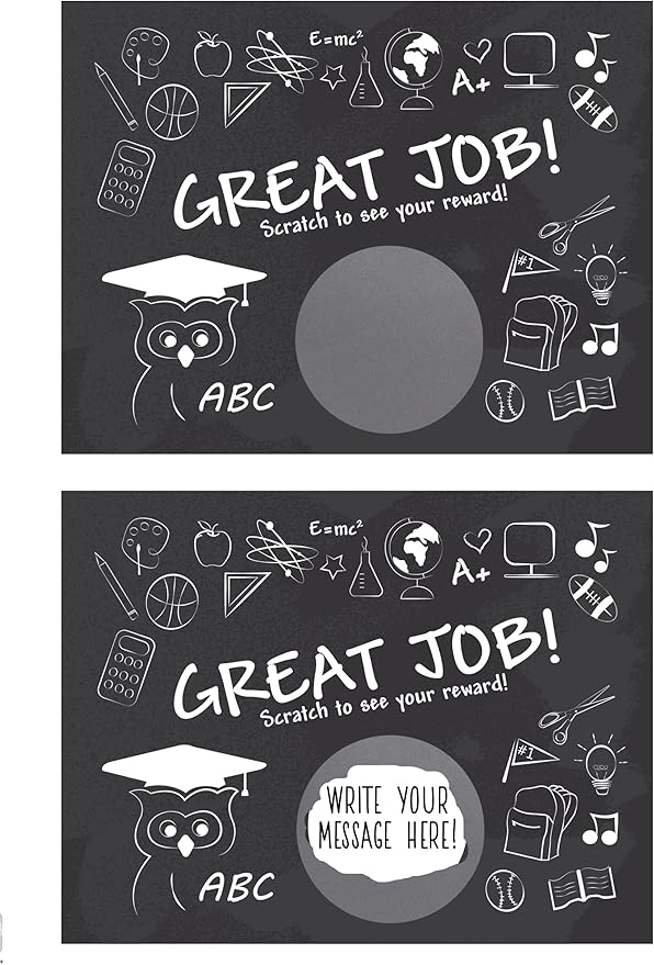 My Scratch Offs Scratch-Off Card Prizes for Students Teacher Rewards Supplies for The Classroom Back to School 50 Pack