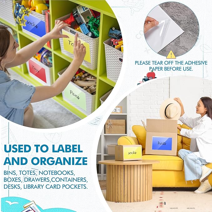 Outus 60 Pcs Self Adhesive Shop Ticket Holders Clear Plastic Sleeves Adhesive Pockets Work Order Job Ticket Holders for Back to School Student Label Home Office Posting Signs (11 x 8.5 Inch)