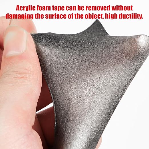 Double Sided Tape Heavy Duty, Waterproof Mounting Foam Tape, 16.5ft Length, 1.77in Width, High Temperature Resistant Adhesive Tape for Car, LED Strip Light, Office Decor, Uses VHB 5952 Raw Material