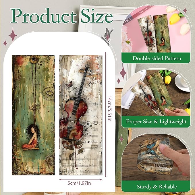 Vintage Girl Bookmarks Gifts - 120 Pcs Gothic Fairytale Bookmark Paper Dark Aesthetic Butterfly Flower Book Marks Page Marker Clip Favors for Women Office Home Book Lovers Reading Supplies