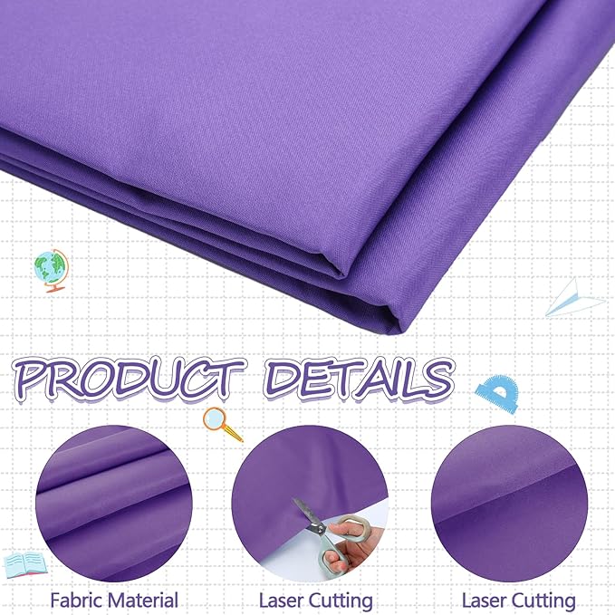 Mindsoft Bulletin Board Fabric 48 '' x 107 '' Class Fabric for Classroom Bulletin Board Decor, Pillows, Curtains, Crafts(Dark Purple)