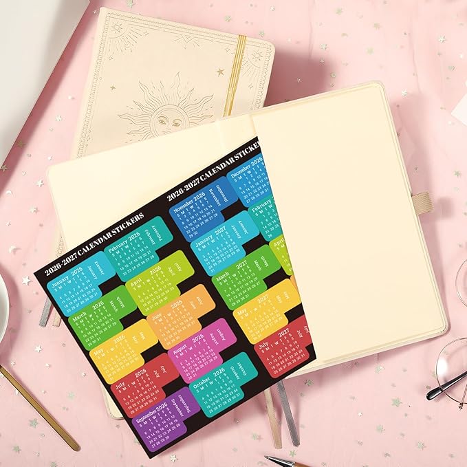 2026 Planner - Planner 2026, Jan. 2026 - Dec. 2027, 5.75" x 8.25", 2026 Weekly and Monthly Planner, Faux Leather planner 2026 with Back Pocket & 40 Notes Pages - Seashell Gold