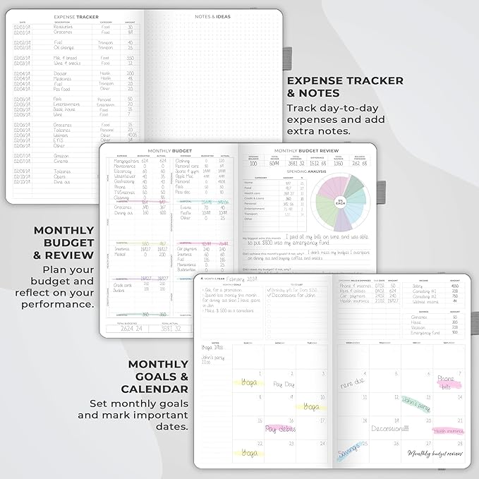 Clever Fox Budget Planner Pro - Financial Organizer + Cash Envelope Budget System. Monthly Finance Journal, Expense Tracker & Personal Account Book. Undated - Start Anytime. (7''x10'') – Gray