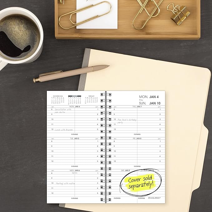 AT-A-GLANCE 2027 Weekly Appointment Book Planner Refill for 7000805, 3.25" x 6.25", Pocket Size (709041027)