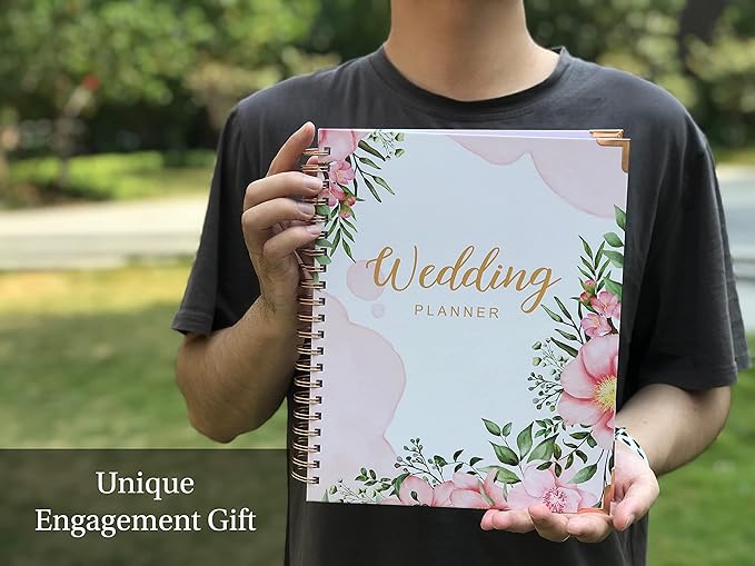 Wedding Planner - Wedding Planner Book and Organizer for the Bride, Wedding Planning Book Unique Engagement Gift for Newly Engaged Couples - Hardcover Bridal Planning Wedding Notebook 11" x 9"