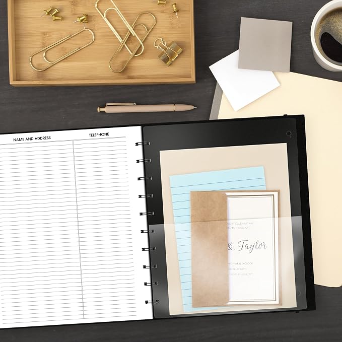 AT-A-GLANCE 2027 Appointment Book Planner, Weekly & Monthly, 8.75" x 11", Quarter-Hourly, Move-A-Page, Black (70950E0527)