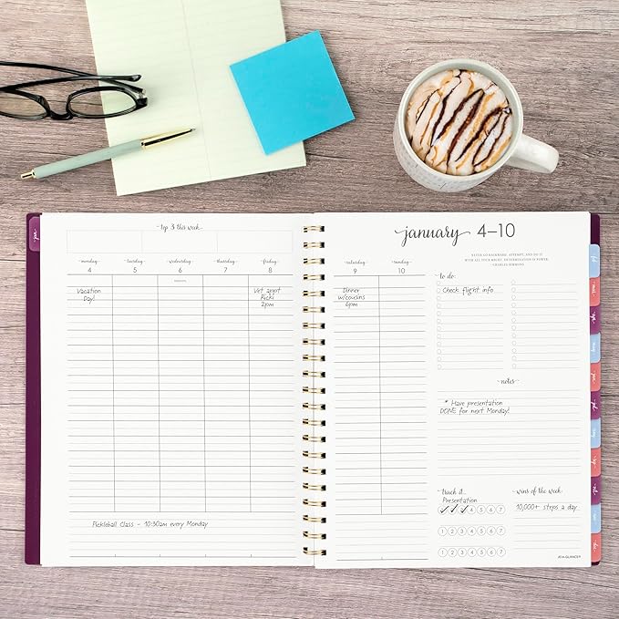 AT-A-GLANCE 2027 Planner, Weekly & Monthly, 13-Month Jan-Jan, 8.5" x 11", Harmony, Mulberry (1099-905-18-27)