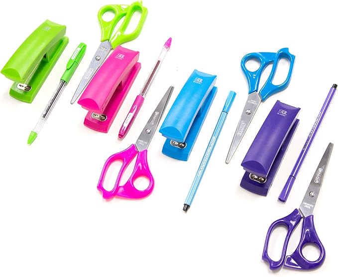 BAZIC Products Desktop Stapler Standard (26/6), 20 Sheets Bright Color Desktop Staplers for Home Office School, 144-Packs