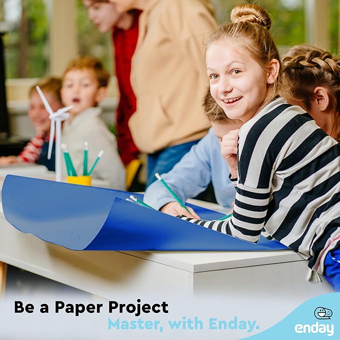 Emraw Poster Board Lightweight Craft Backing Boards for Presentations Office Sign Blank Painting Board Smooth Surface Poster Sheets for School Pack of 5 (Dark Blue)