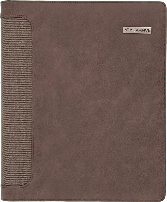 AT-A-GLANCE Day Runner Undated Harrison Leather Day Planner, 8-1/2-x-11-inch (307-0304), Brown