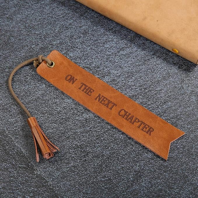 Fell Asleep Here Wedding Reader Leather Bookmark Wedding Party Gift Engraved Wedding Gift Hand Lettered Bookmark Gift for Book Lovers Bookish Gift (Fell Asleep here)