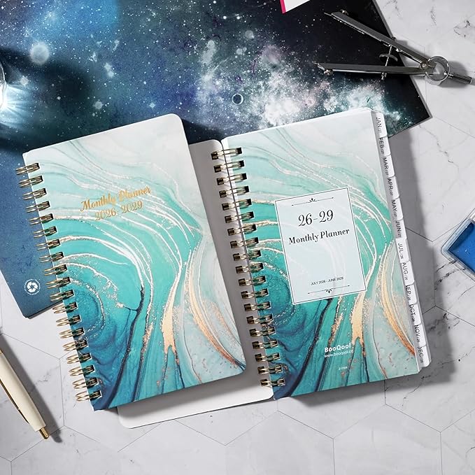 2026-2029 Pocket Planner/Calendar - 3 Year Monthly Planner 2026-2029, Jul 2026 - Jun 2029, 6.3" × 3.8", 36 Monthly Tabs, 8 Note Page, Twin-wire Binding, Inner Pocket, Perfect Organizer for Purse