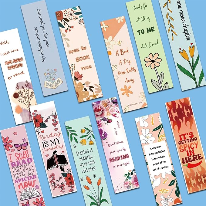 30 Pieces Romance Bookmarks, Spicy Fairytale Bookmark, Funny Bookmarks for Men,Women, Book Lovers, Page Markers for Students Teachers Reading, DIY Art Decoration Cards，Romance Reader Present Handmade
