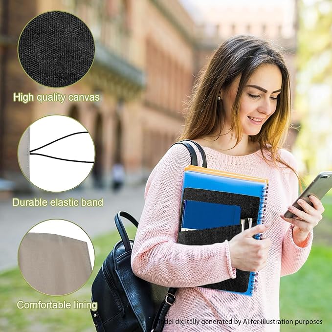 Book Covers for Paperbacks,Reusable Book Protector for Soft (Black, 8.5 Inch x 2 Inch)