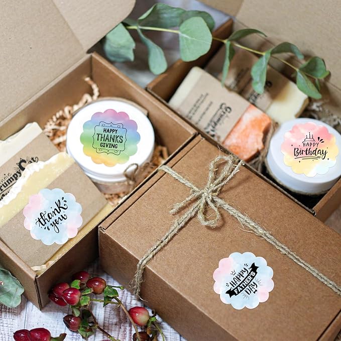 3 Rolls Thermal Labels Custom Sticker for Phomemo M110 M220 M221 M120 M200 Label Maker Printer 50x50MM Gradient Colorful Flower Edge Waterproof Address Label Paper for DIY,Design,Price,Name
