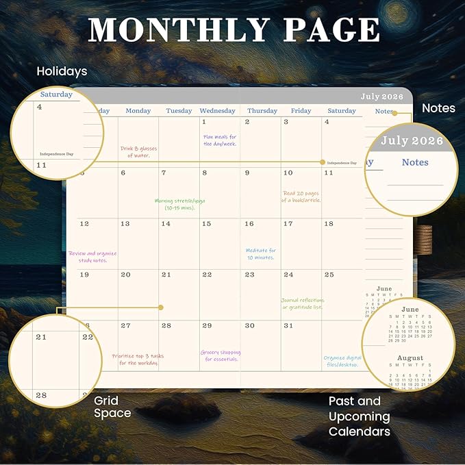 2026-2029 Pocket Planner - 3 Year Planner 2026-2029, July 2026 - June 2029, 6.3" x 3.8", Purse Calendar Planners 26-29, Monthly Pocket Calendar with 61 Note Pages, Pen Hold, Perfect Organizer for Purse