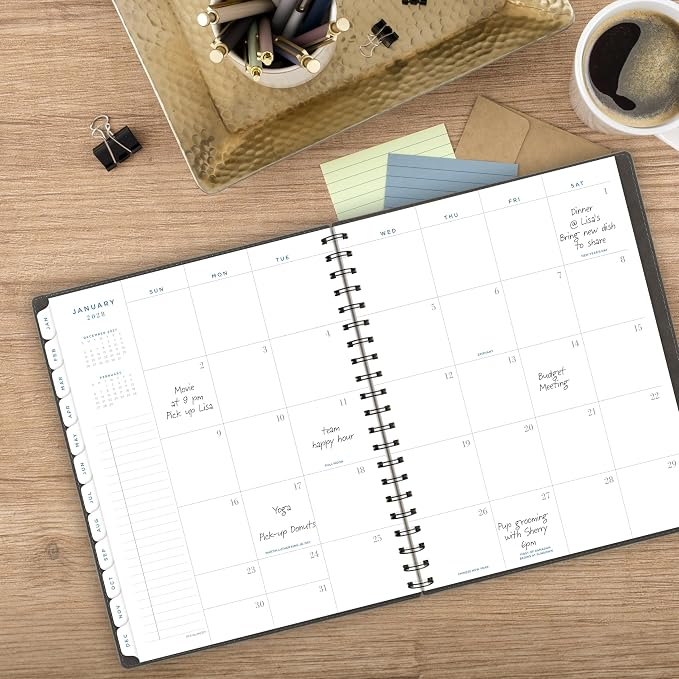 AT-A-GLANCE 2027 Planner, Weekly & Monthly, 13-Month Jan-Jan, 8.5" x 11", Signature, Gray (YP9050727)