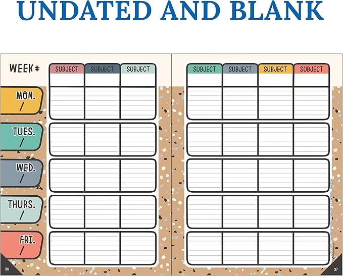 Carson Dellosa We Belong Teacher Planner 2025-2026, Undated 8" x 11" Lesson Plan Book with Stickers, Class Schedule, Weekly Calendar, Classroom Must Haves, Homeschool Essentials, Classroom Must Haves