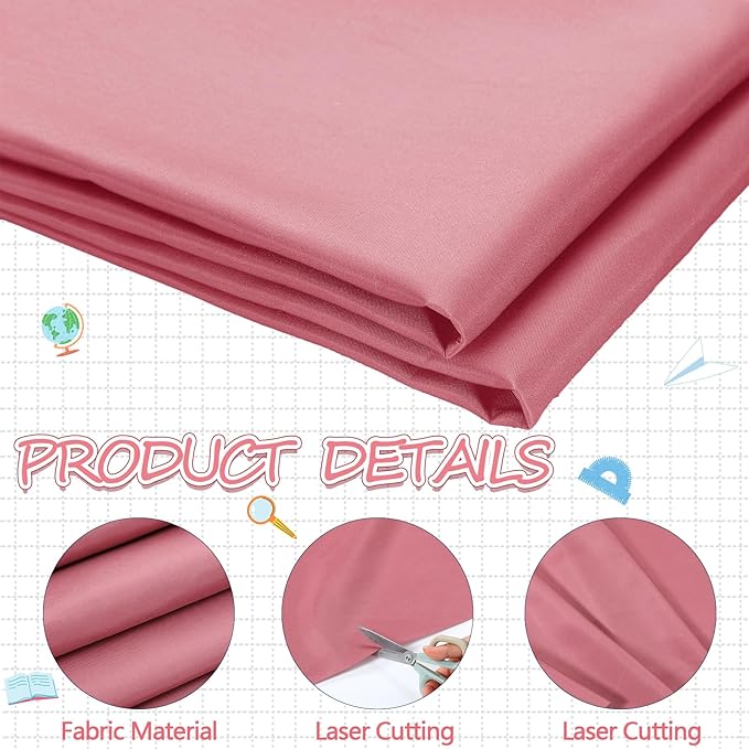 Mindsoft Bulletin Board Fabric 48 '' x 107 '' Class Fabric for Classroom Bulletin Board Decor, Pillows, Curtains, Crafts(Deep Rose)