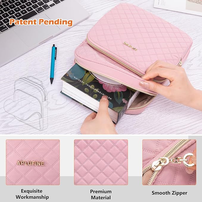 Book Sleeve with Zipper Book Pouch, Book Protector Bag,Book Sleeve for Book Lovers, Book Cover, Book Carrying Case for Book Accessories, Study Suppliers