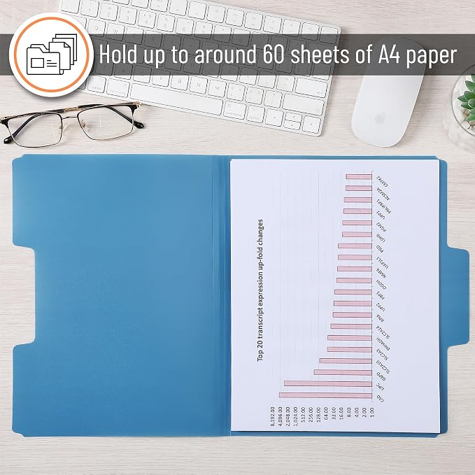 Mr. Pen- File Folders, 1/3 Cut Tab, 6 Pack, Assorted Colors, Letter Size, Colored File Folders, Letter File Folders, Color Folders, Office File Folders, Office Supplies File Folders, File Folder