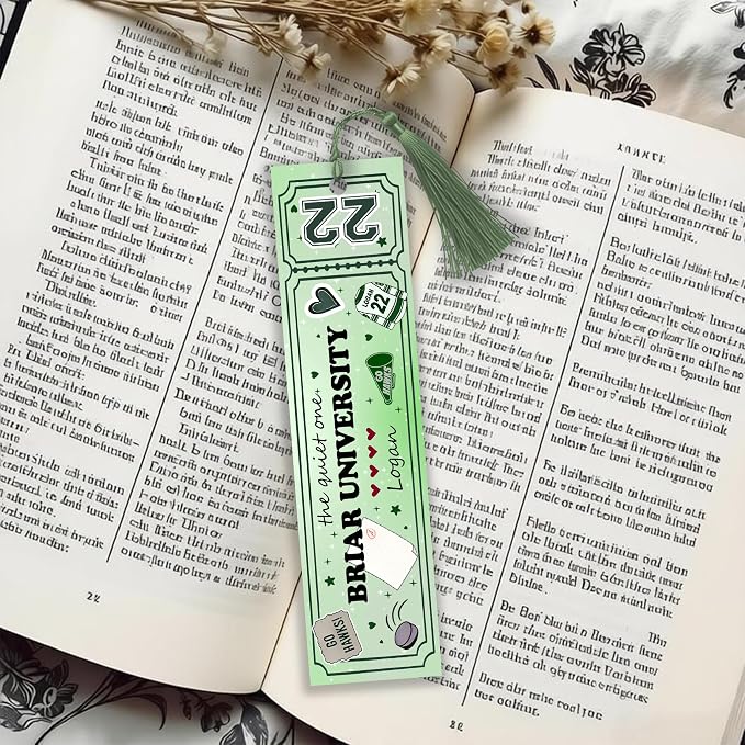 4Pcs Briar U Hockey Bookmarks with Tassels, Off Campus Bookmark, 1.18 x 4.72 in