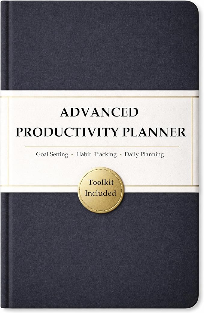 The Advanced Productivity Planner – Undated Daily, Weekly & Monthly Planning System with Time Blocking, Goal Setting & Habit Tracking. Toolkit to Maximize Focus and Take Control of Your Time | A5