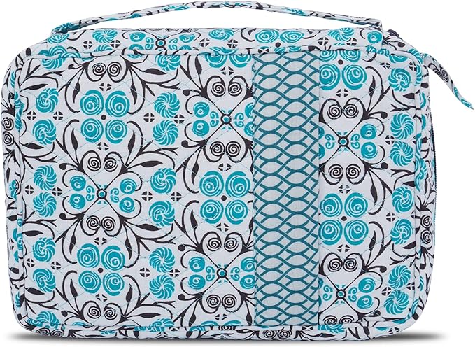DIWI Quilted Cotton Bible Cover Bible Case Book Bag Large Sizes 10 X 7 X 2.75 Inches (C1 Green Lollipops, L)