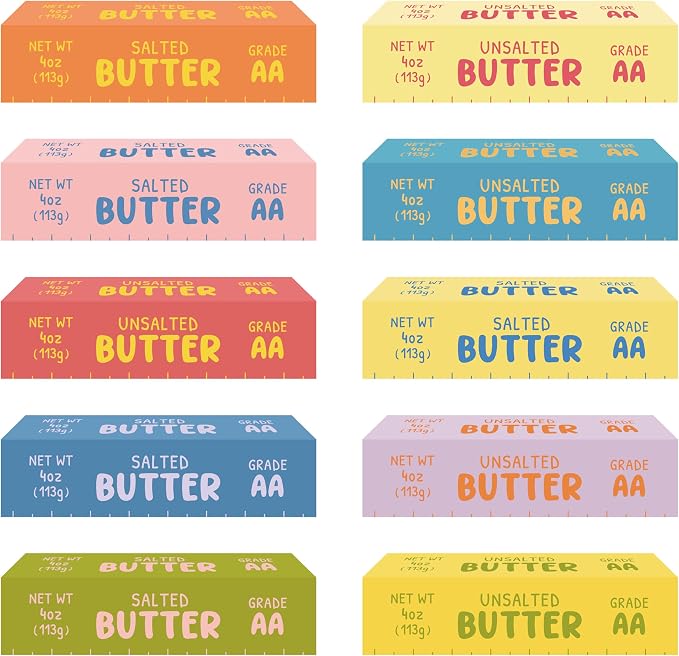 Laffact 100Pcs Book Tracker Bookmarks - Butter Stick Shaped Book Tracker, Yellow Blue Pink Themed Baking Bookmarks, Colorful Reading Page Marker Gift for Bookish Book Lover School Library Supplies