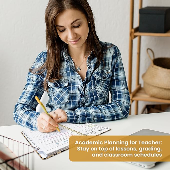 2026–2027 School Year Planner, Weekly and Monthly Academic Agenda, Jul 2026–Jun 2027, Hard Cover Planner with Tabs, 6.3 x 8.5 Inches, Back to School Office Essential - Leopard