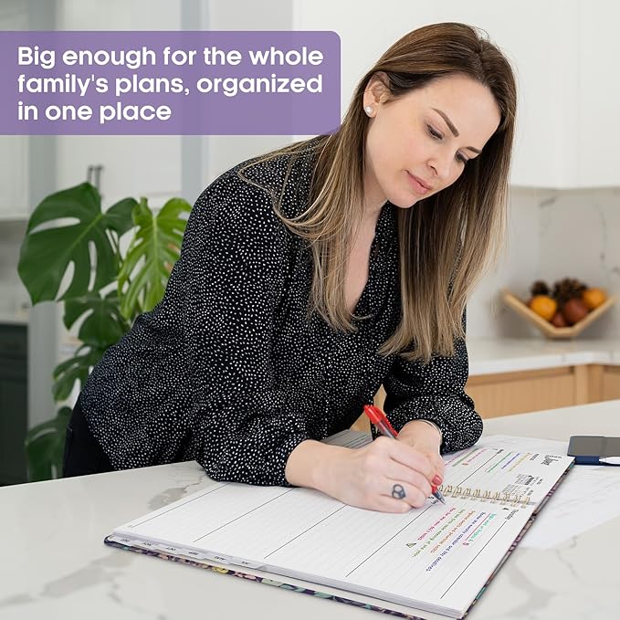 2026 Planner, Weekly and Monthly Calendar Planner Book, January 2026 - December 2026, Hardcover Spiral Planner with Monthly Tabs, Notes Pages, Perfect for Women & Men, A4 (8.5" x 11") - Violet
