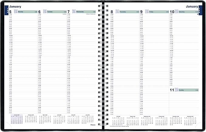 Blueline® 2026 Plan & Link™ Essential Weekly Planner, Appointment Book, 12 Months, January to December, 11" x 9.0625", Black (C5950.81T-26)