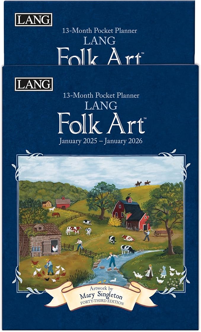 Lang, LANG Folk Art 2025 Monthly Pocket Planner by Mary Singleton