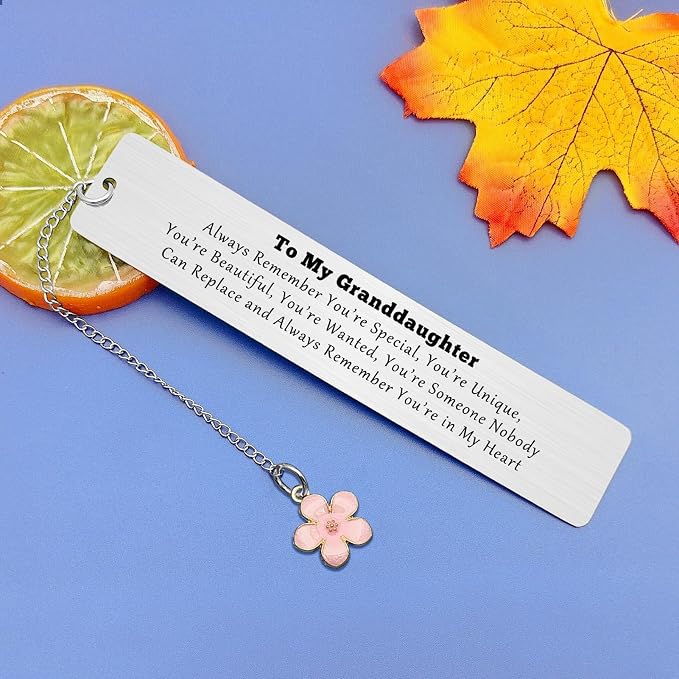 Granddaughter Gifts Bookmark for Book Lovers to My Granddaughter Gifts Granddaughter Gifts from Grandma Inspirational Bookmarks Gifts Encouragement Gifts for Granddaughter Birthday Graduation Gifts