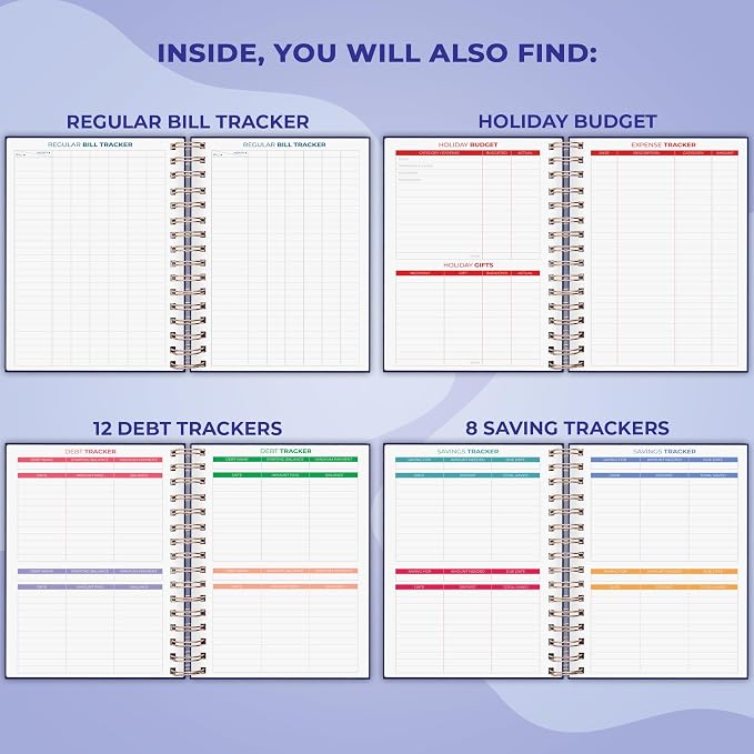 Clever Fox Budget Planner & Monthly Bill Organizer With Pockets. Expense Tracker, Budgeting Journal & Financial Book. Medium, 5.1x8.2" (Dark Blue)