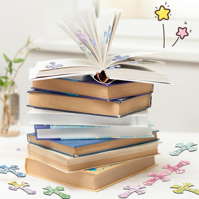 100Pack Magnetic Bookmarks Christian Bookmarks Bulk Cross Bible Bookmark for Reading Women Men Kids Teacher Book Lovers Gifts, Religious Magnet Bookmark Clips Cute Personalized Book Markers (Flower)