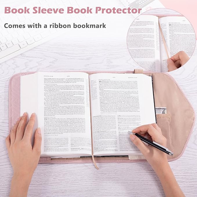 APLUFINE Reusable Book Cover with Magnet Closure - Adjustable Book Sleeve for Book Lovers Gift - Book Protector for Paperback -Book Covers for Hardcover - Book Pouch - Book Carrier