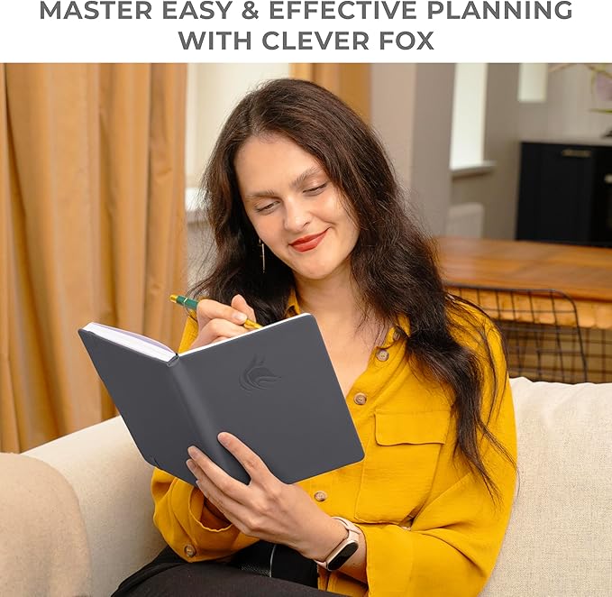 Clever Fox Planner Schedule – Undated Weekly & Monthly Life Planner with Time Slots, Appointment Book & Daily Organizer, A5 (Mystic Grey)