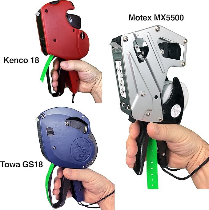 Labels to fit: Motex MX5500, Towa GS Series,Halmark Model H, Kenco 18-8,000 Labels by Kenco (Fluorescent Green)