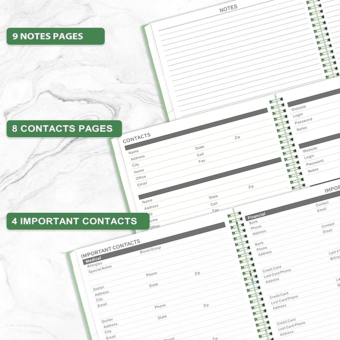 2026-2027 Monthly Planner - Planner/Calendar 2026-2027, Jul 2026 - DEC 2027, 9" x 11", 26-27 Academic Planner with Thick Paper, Twin-Wire Binding, Monthly Planner with Tabs & Pocket & Label, Green