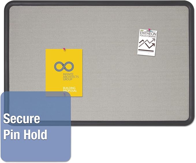 QRT7694G - Quartet Contour Fabric Bulletin Board